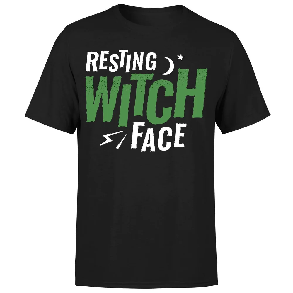 Resting Witch Face T-Shirt - Black - S - Zwart Afbeelding 1