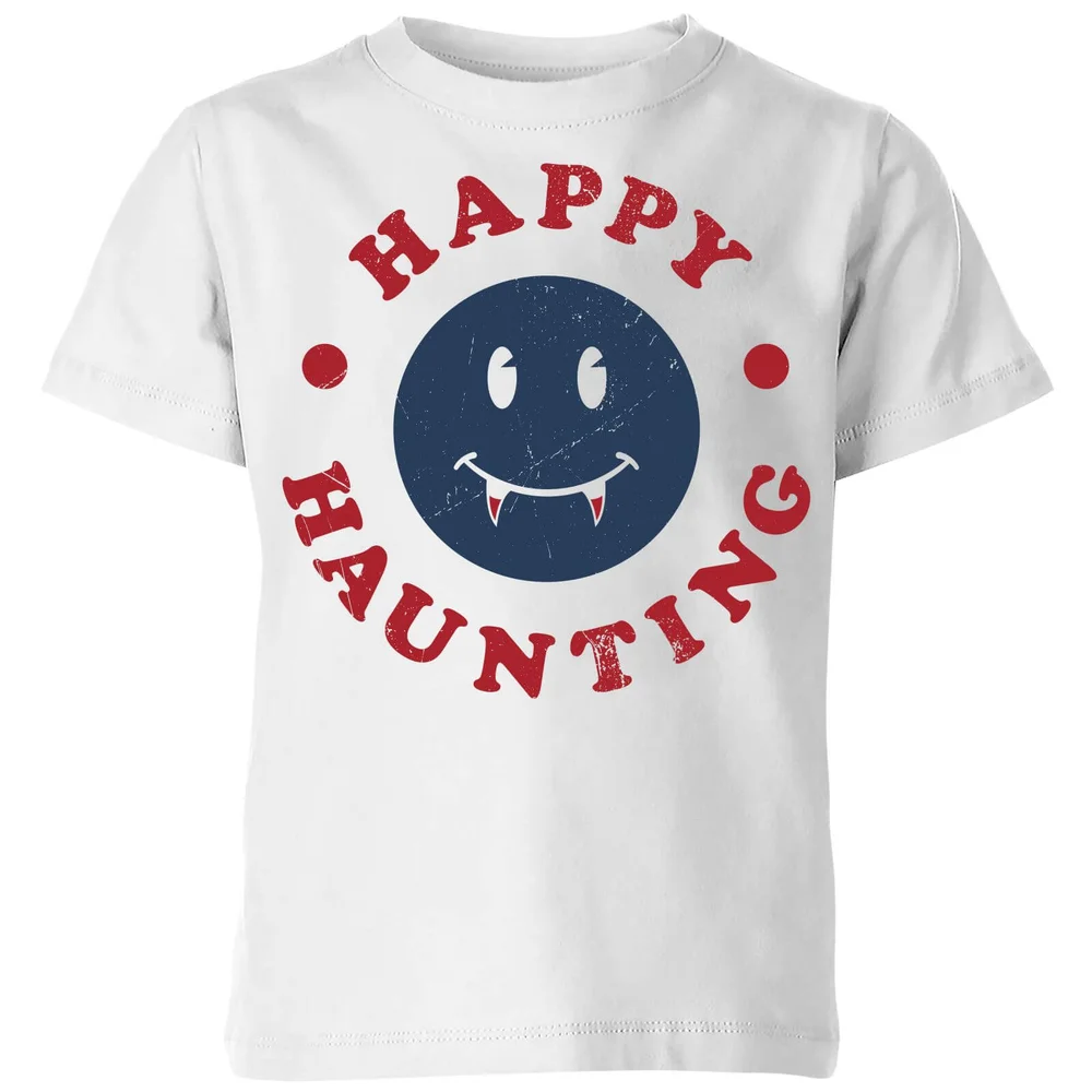 Happy Haunting Fang Kids' T-Shirt - White - 98/104 (3-4 jaar) - Wit Afbeelding 1