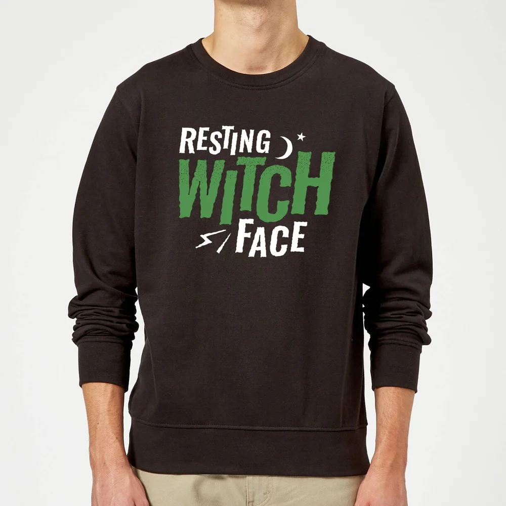 Resting Witch Face Sweatshirt - Black - S - Zwart Afbeelding 1