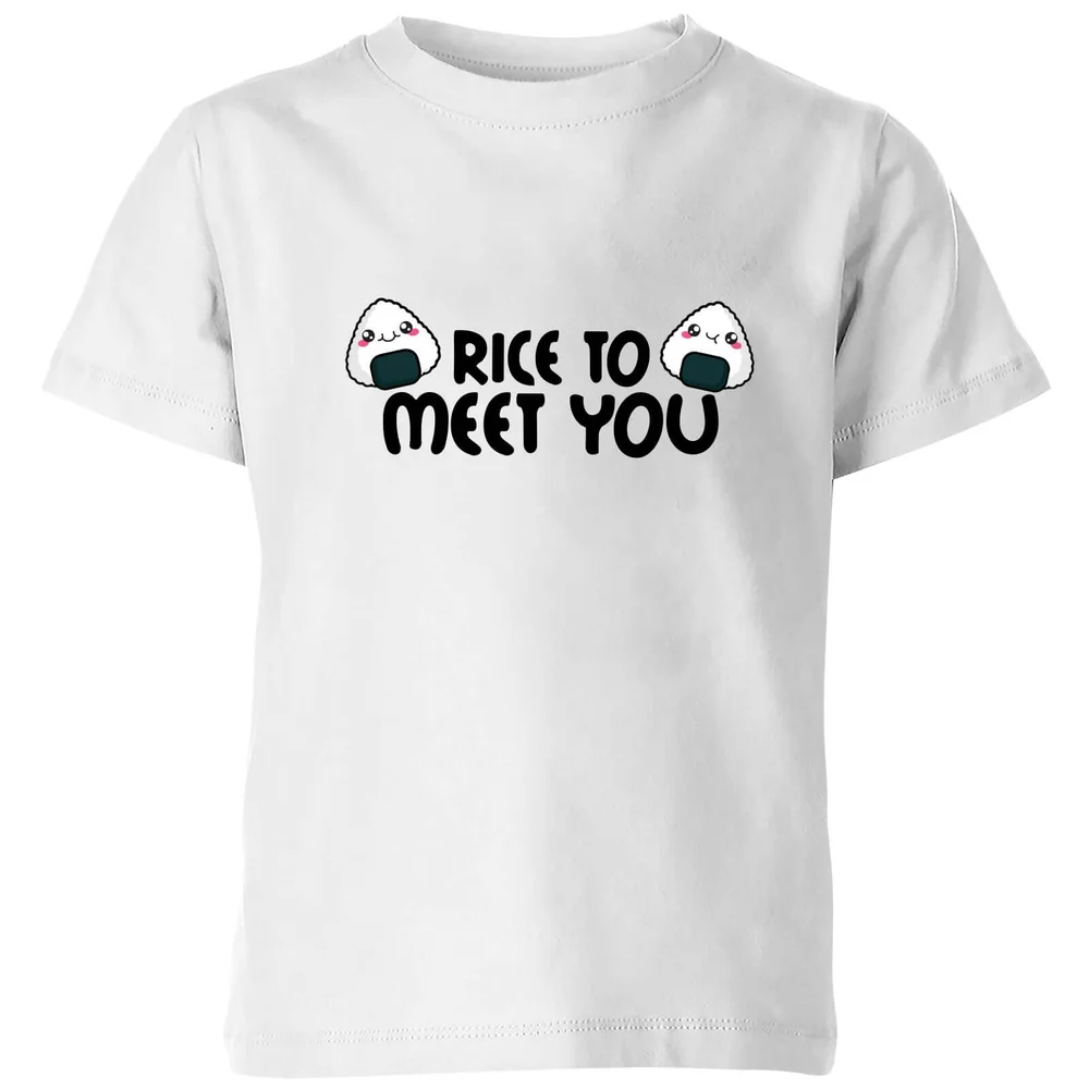 My Little Rascal Rice To Meet You Kids' T-Shirt - White - 98/104 (3-4 jaar) - Wit Afbeelding 1