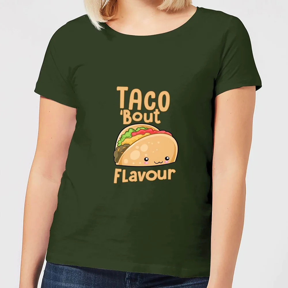 Taco 'Bout Flavour Women's T-Shirt - Forest Green - S - Forest Green Afbeelding 1