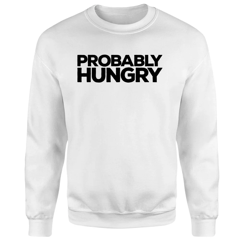 Probably Hungry Sweatshirt - White - S - Wit Afbeelding 1