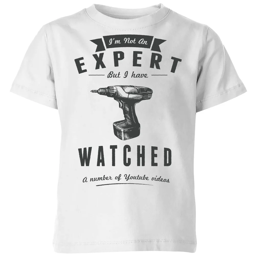 Im not an Expert Kids' T-Shirt - White - 98/104 (3-4 jaar) - Wit Afbeelding 1