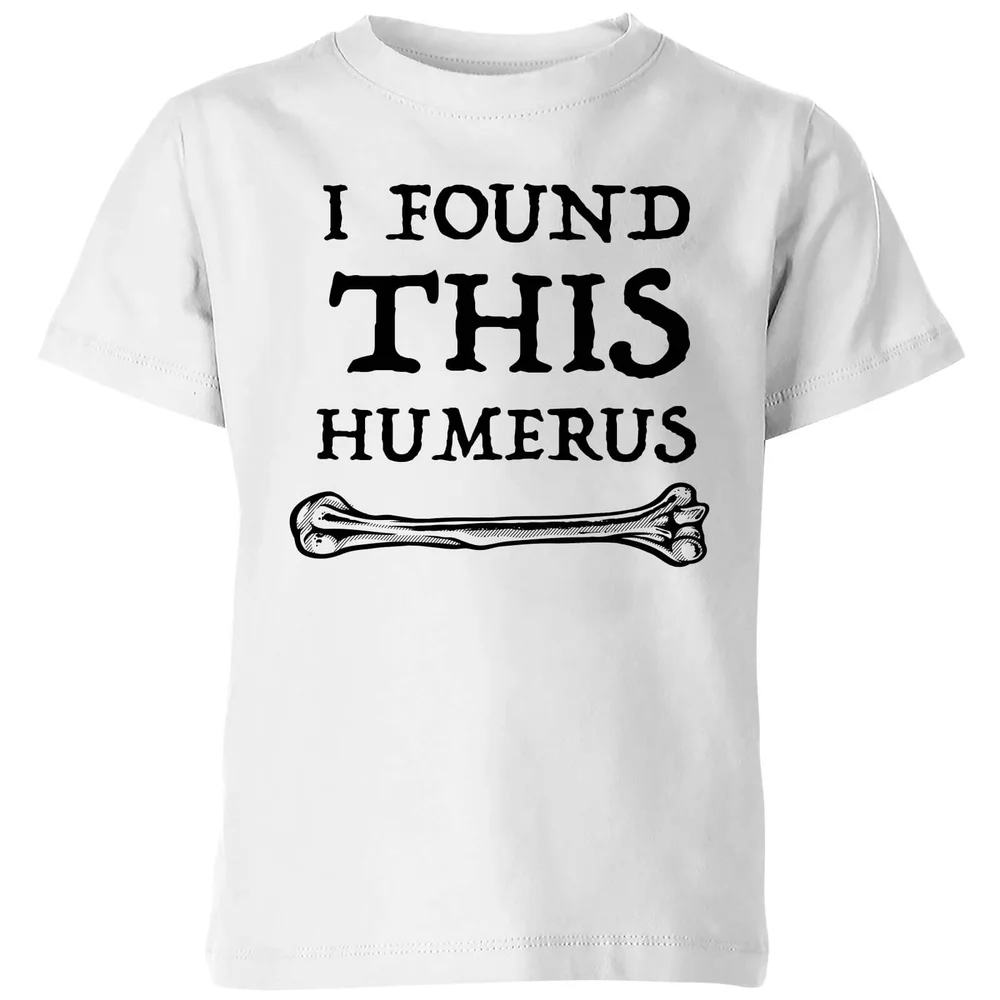 I Found This Humerus Kids T-shirt - White - 98/104 (3-4 jaar) - Wit Afbeelding 1