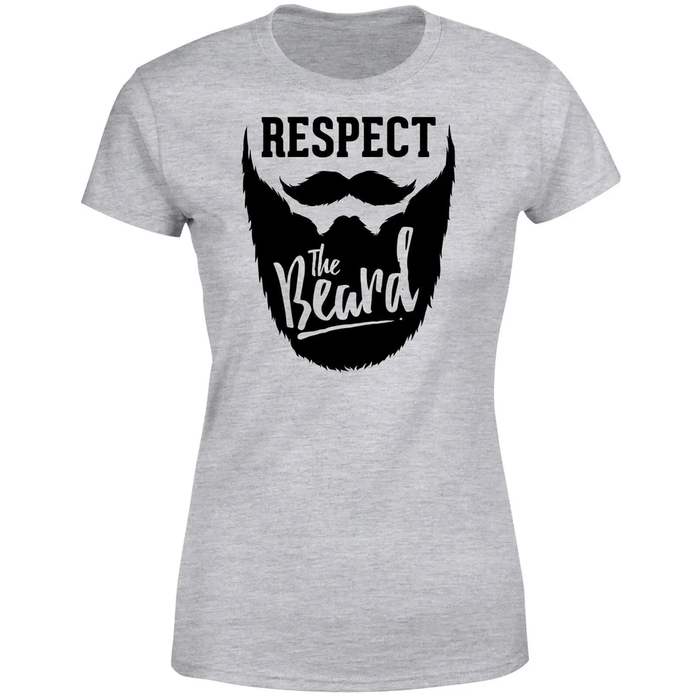 Respect the Beard Women's T-Shirt - Grey - S - Grijs Afbeelding 1