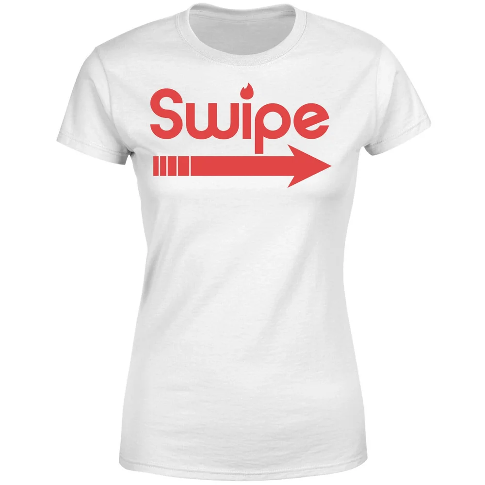 Swipe Right Women's T-Shirt - White - S - Wit Afbeelding 1
