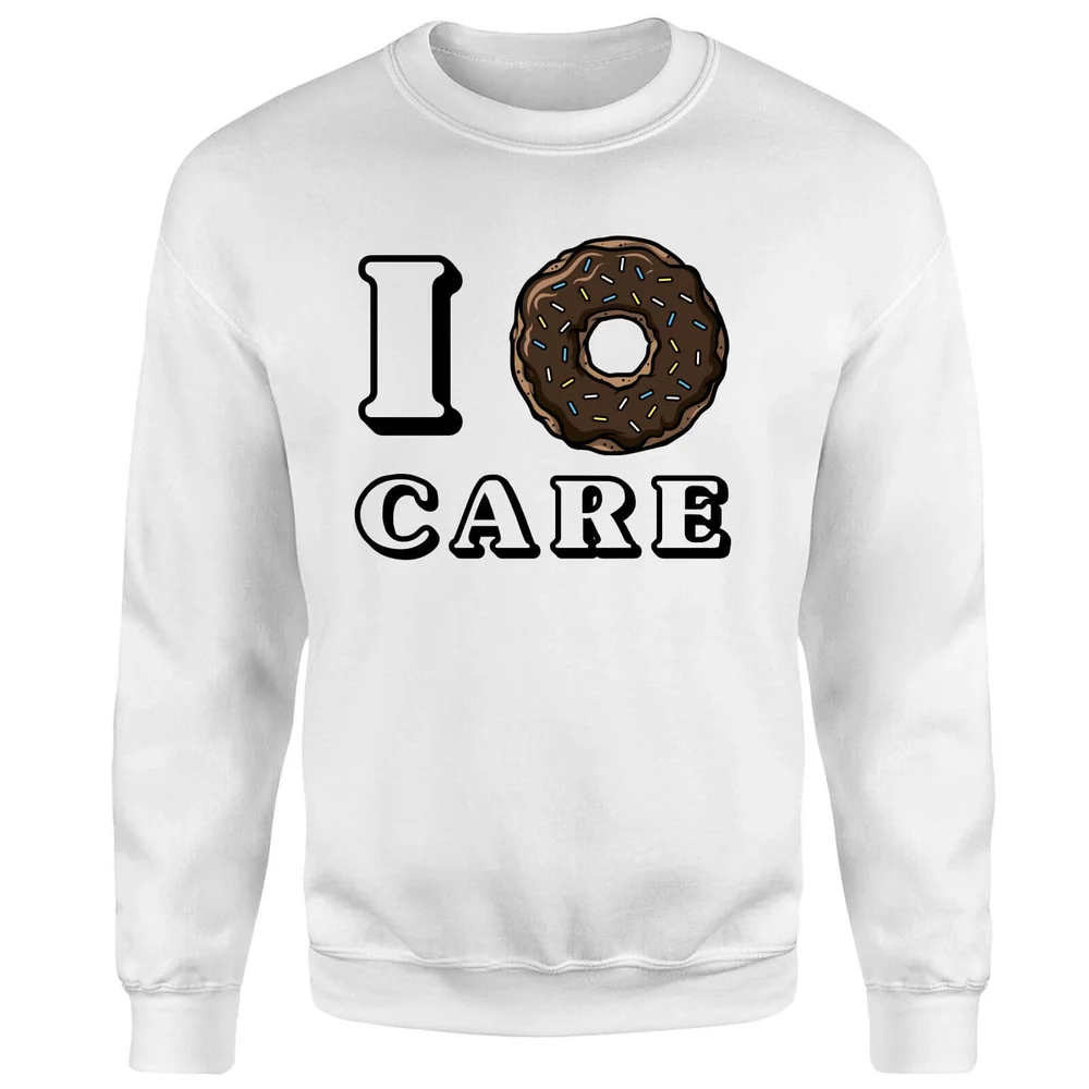 I Donut Care Sweatshirt - White - S - Wit Afbeelding 1
