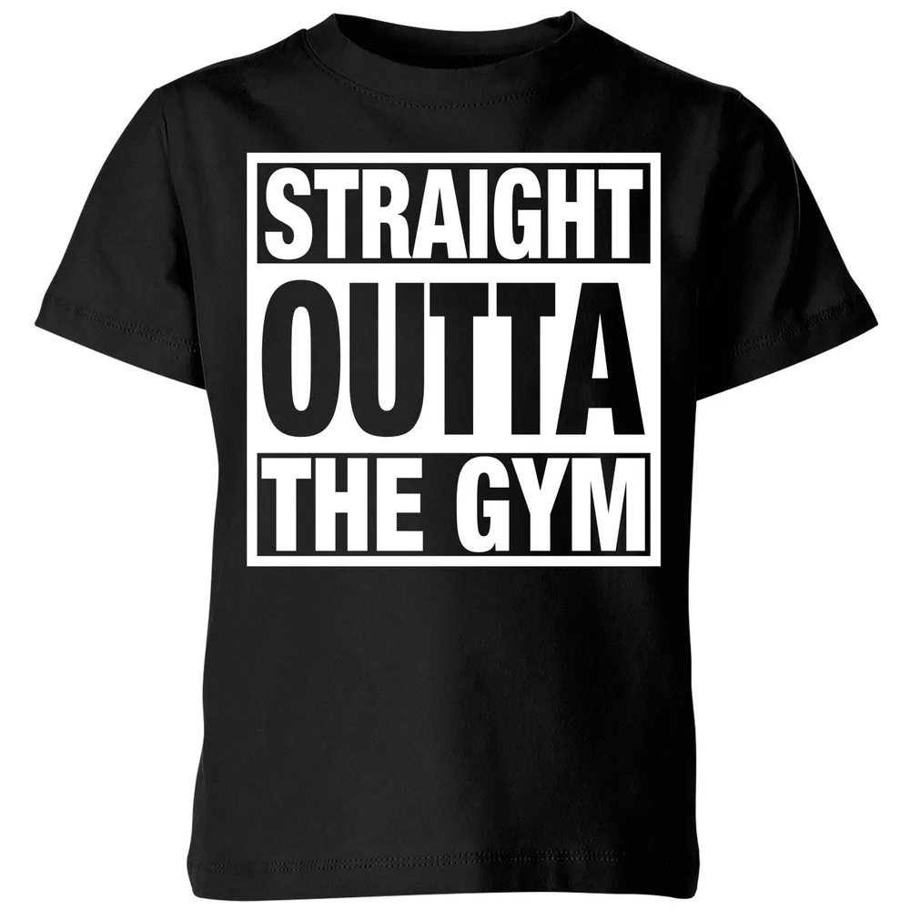 Straight Outta the Gym Kids' T-Shirt - Black - 98/104 (3-4 jaar) - Zwart Afbeelding 1