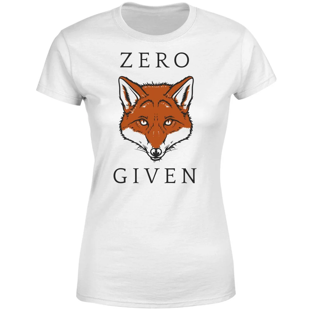 Zero Fox Given Women's T-Shirt - White - S - Wit Afbeelding 1