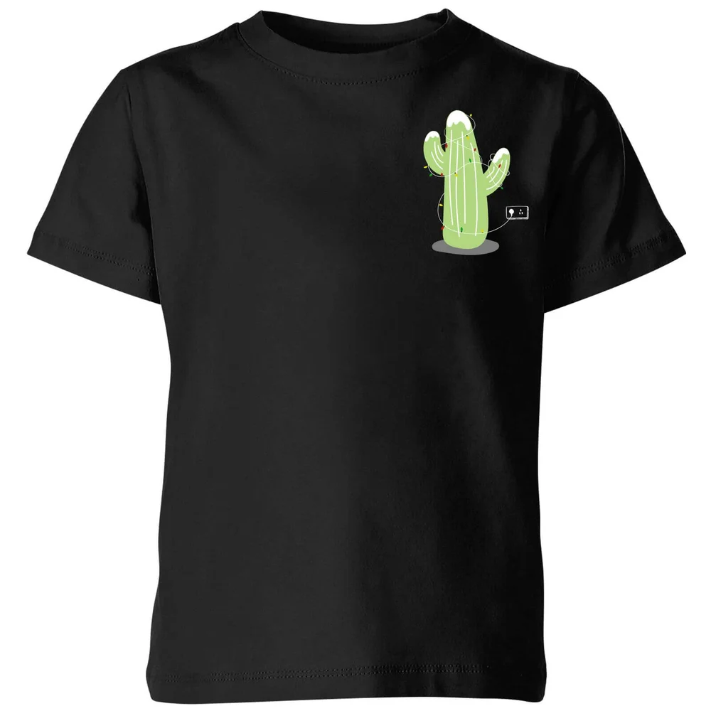Cactus Fairy Lights Kids' T-Shirt - Black - 98/104 (3-4 jaar) - Zwart Afbeelding 1