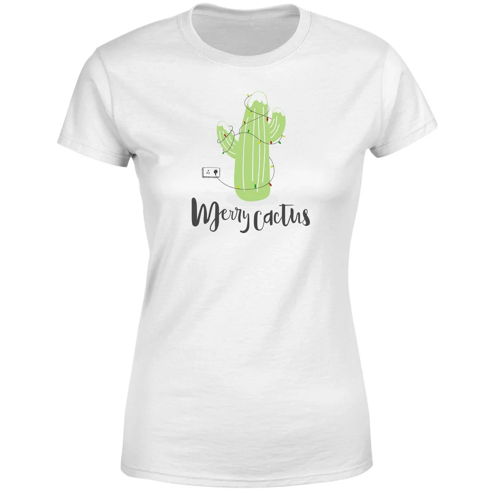 Merry Cactus Women's T-Shirt - White - S - Wit Afbeelding 1