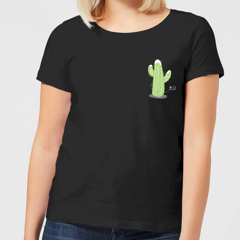 Cactus Fairy Lights Women's T-Shirt - Black - 3XL Afbeelding 1