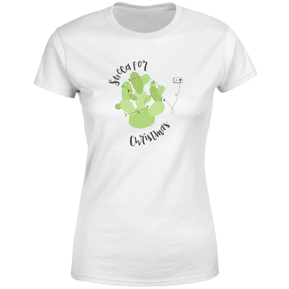 Succa For Christmas Women's T-Shirt - White - S - Wit Afbeelding 1