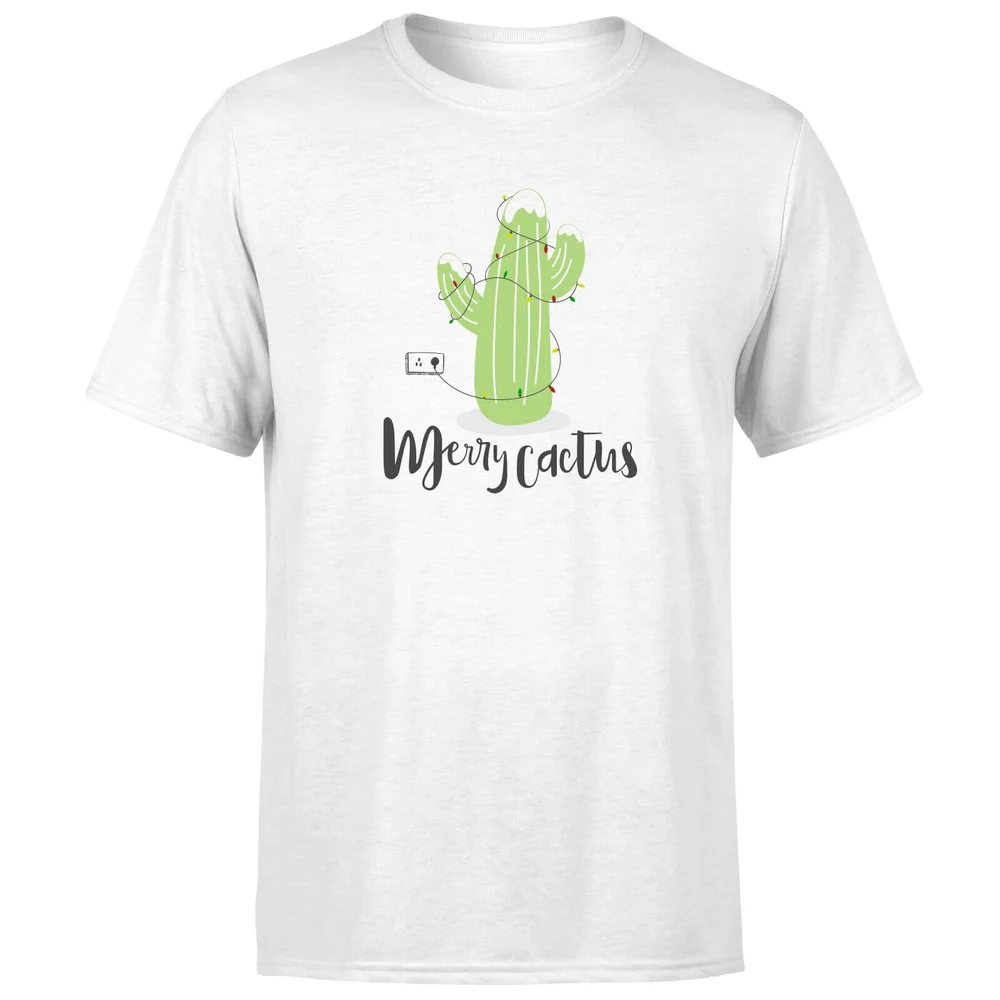 Merry Cactus T-Shirt - White - S - Wit Afbeelding 1