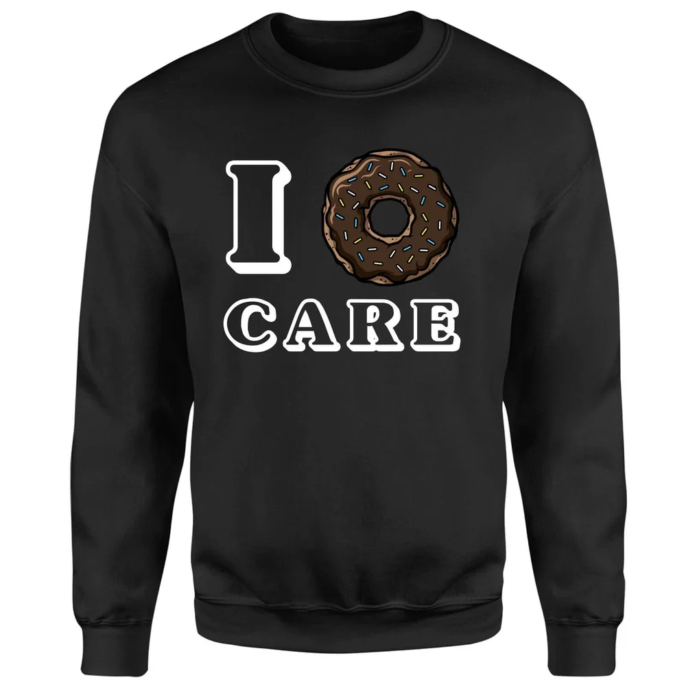 I Donut Care Sweatshirt - Black - S - Zwart Afbeelding 1
