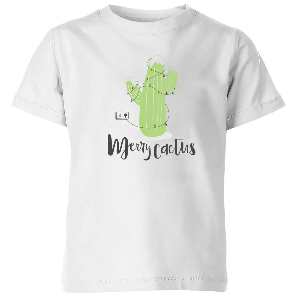 Merry Cactus Kids' T-Shirt - White - 98/104 (3-4 jaar) - Wit Afbeelding 1