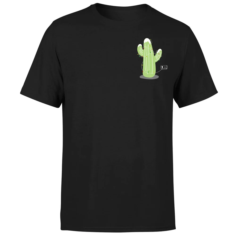 Cactus Fairy Lights T-Shirt - Black - S - Zwart Afbeelding 1