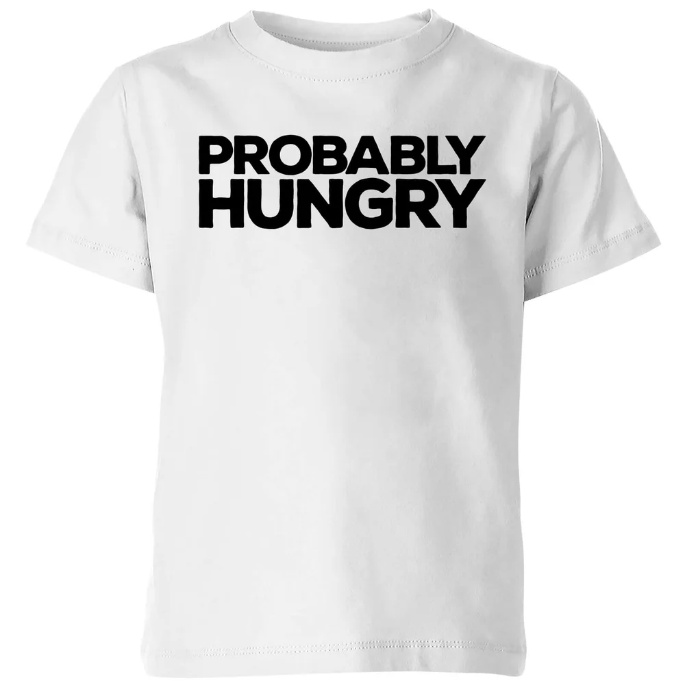 Probably Hungry Kids T-Shirt - White - 110/116 (5-6 jaar) - Wit Afbeelding 1
