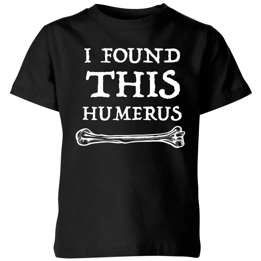 I Found this Humurus Kids T-Shirt - Black - 110/116 (5-6 jaar) - Zwart Afbeelding 1
