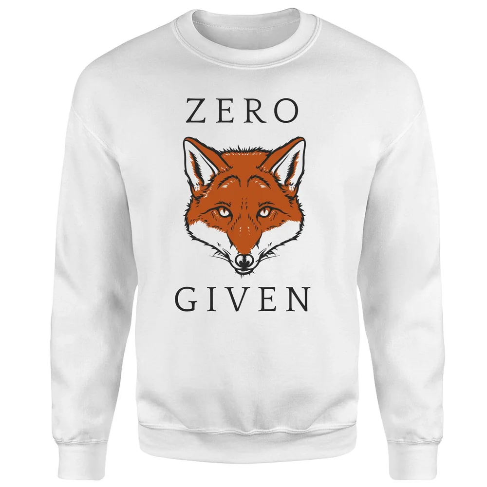 Zero Fox Given Sweatshirt - White - S - Wit Afbeelding 1