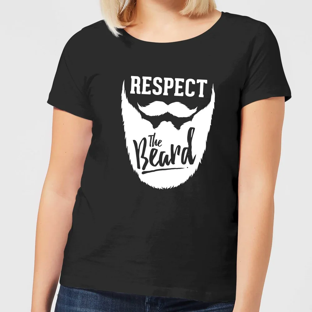 Respect the Beard Women's T-Shirt - Black - 3XL Afbeelding 1
