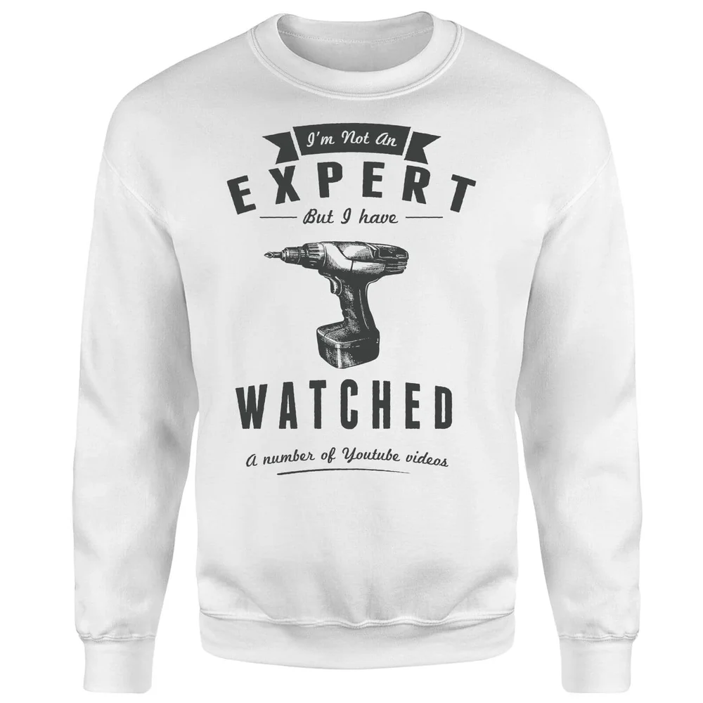 Im not an Expert Sweatshirt - White - S - Wit Afbeelding 1