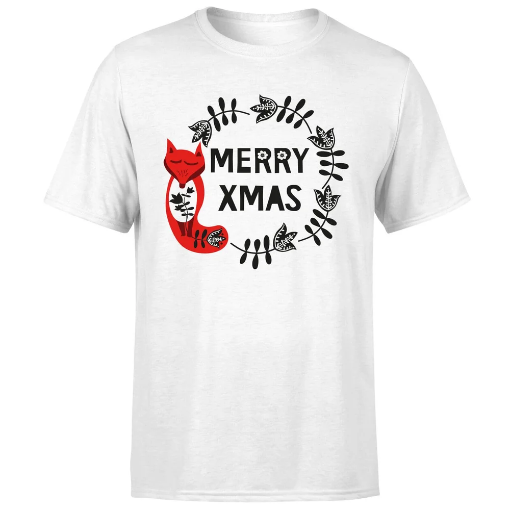 Merry Christmas T-Shirt - White - S - Wit Afbeelding 1