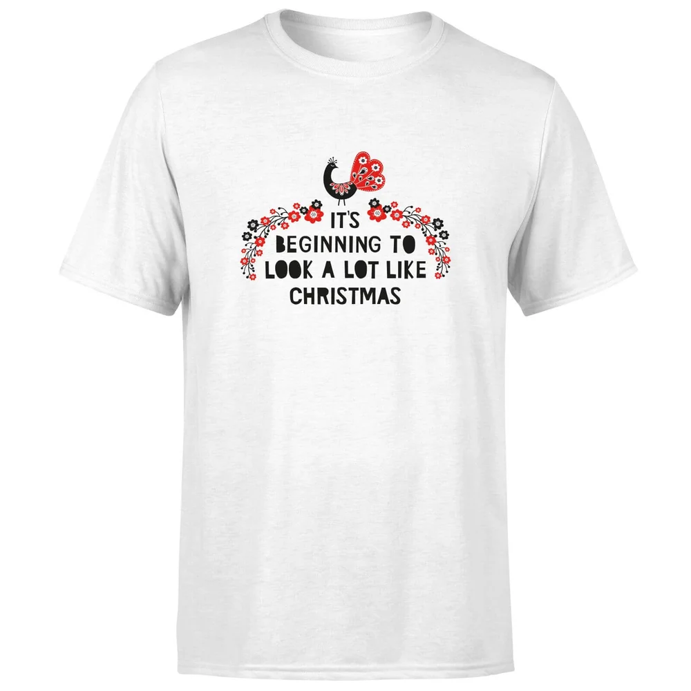 It's Beginning To Look A Lot Like Christmas T-Shirt - White - S - Wit Afbeelding 1