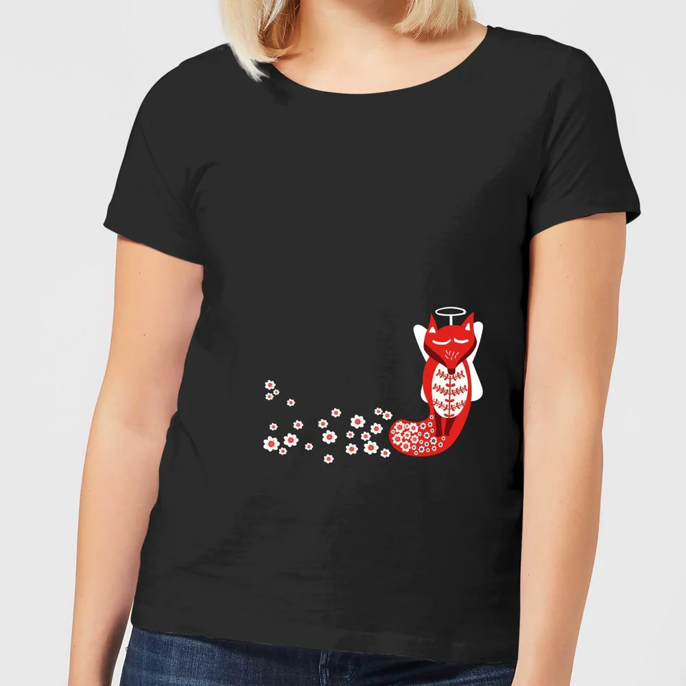 Flower Fox Women's T-Shirt - Black - 3XL Afbeelding 1