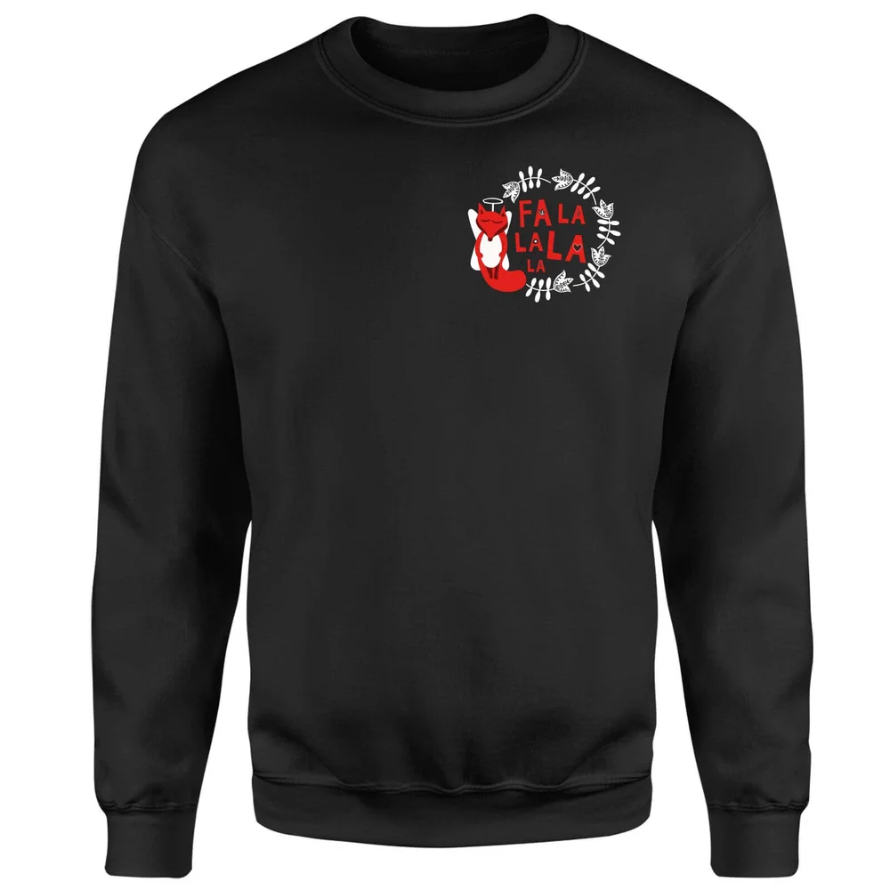 Fa La La La La Sweatshirt - Black - S - Zwart Afbeelding 1