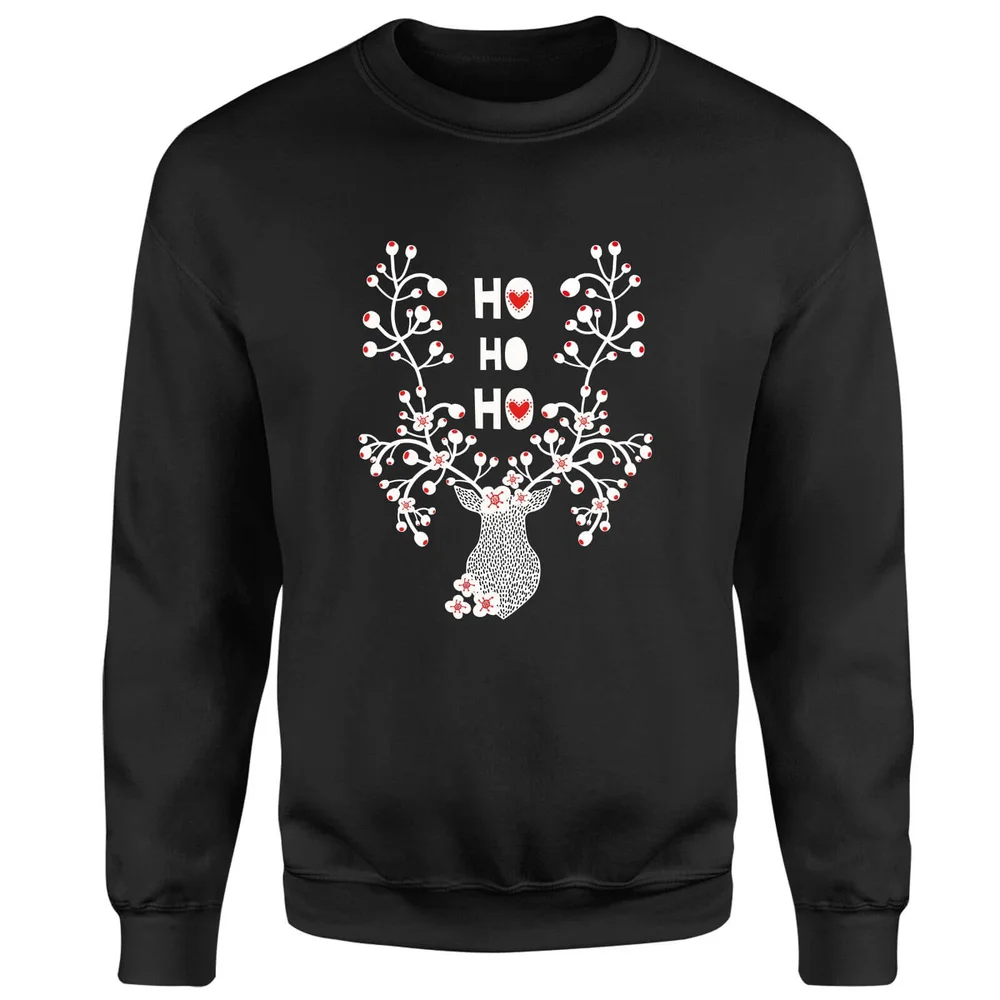 Ho Ho Ho Sweatshirt - Black - S - Zwart Afbeelding 1