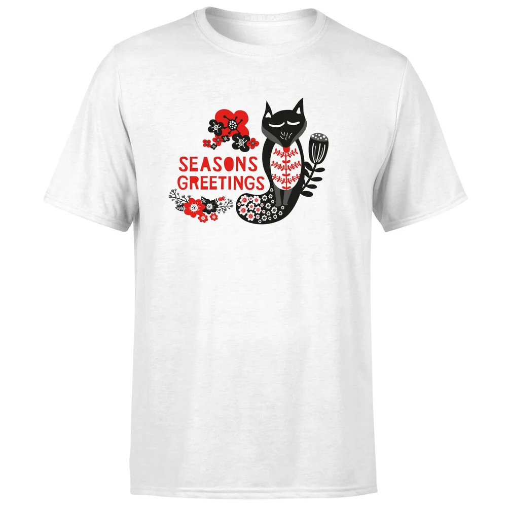 Season's Greetings T-Shirt - White - S - Wit Afbeelding 1