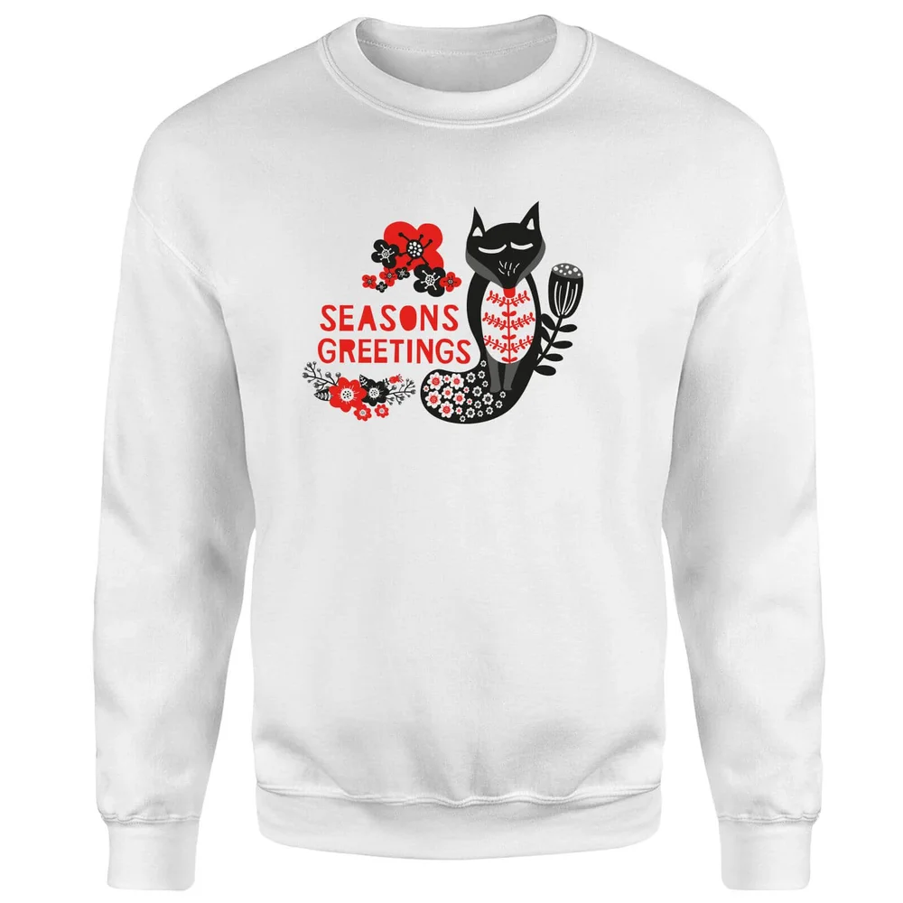 Season's Greetings Sweatshirt - White - S - Wit Afbeelding 1