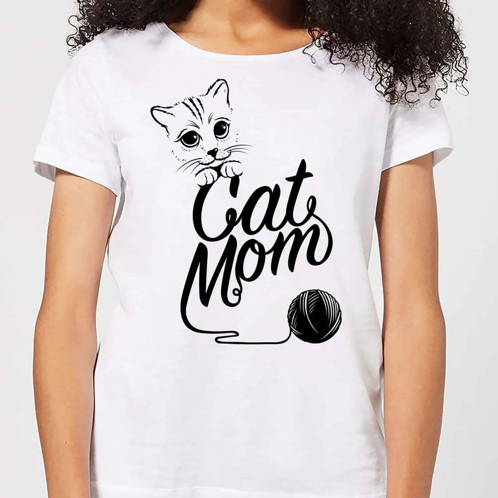 Cat Mom Women's T-Shirt - White - S - Wit Afbeelding 1