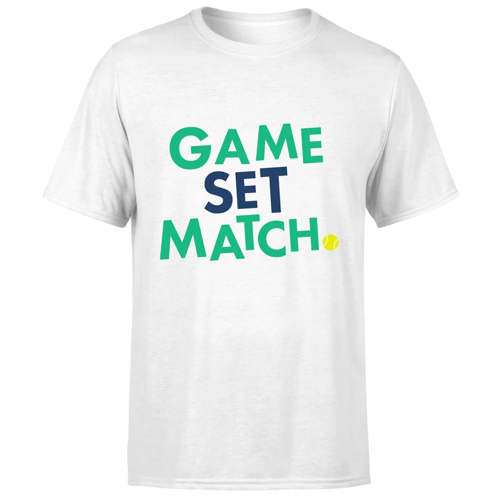 Game Set Match T-Shirt - Wit - S - Wit Afbeelding 1
