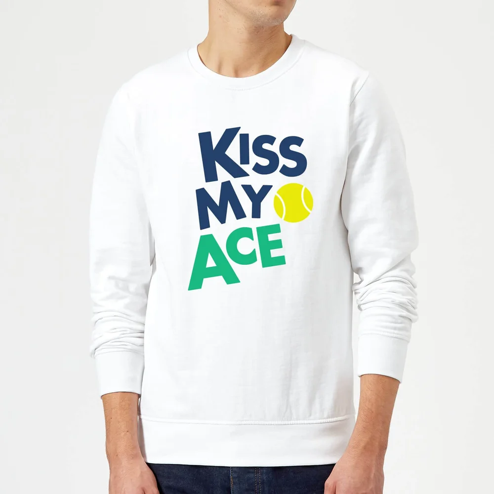 Kiss my Ace Sweatshirt - White - S - Wit Afbeelding 1