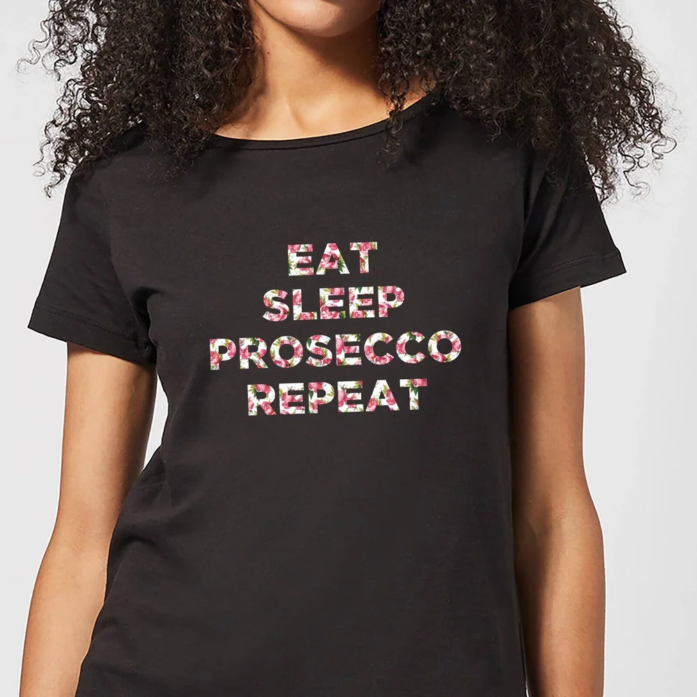 Eat Sleep Prosecco Repeat Women's T-Shirt - Black - 3XL Afbeelding 1