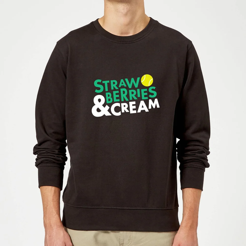 Strawberries and Cream Sweatshirt - Black - S - Zwart Afbeelding 1