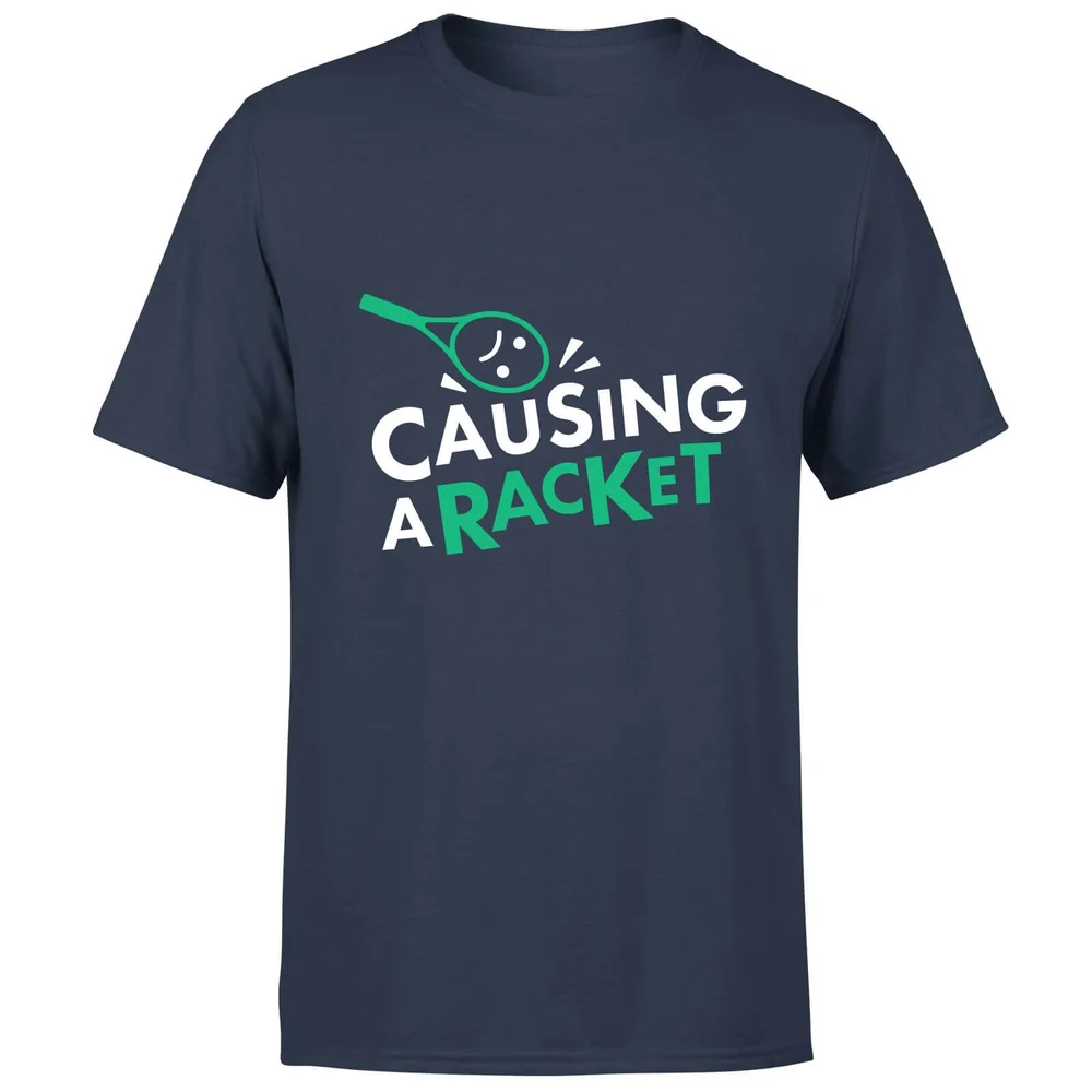 Causing a Racket T-Shirt - Navy - S - Navy blauw Afbeelding 1
