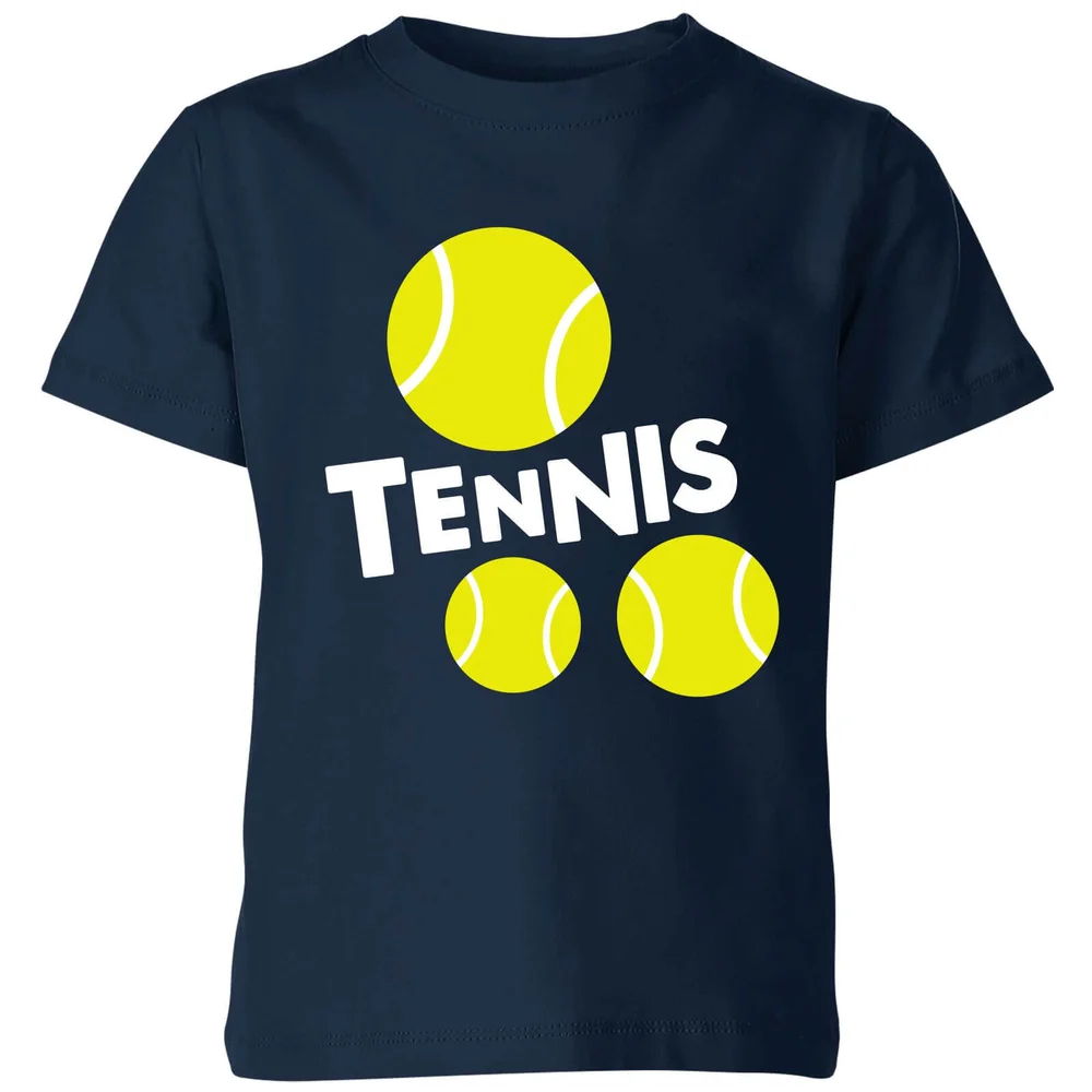Tennis Balls Kinder T-shirt - Navy - 98/104 (3-4 jaar) - Navy blauw Afbeelding 1