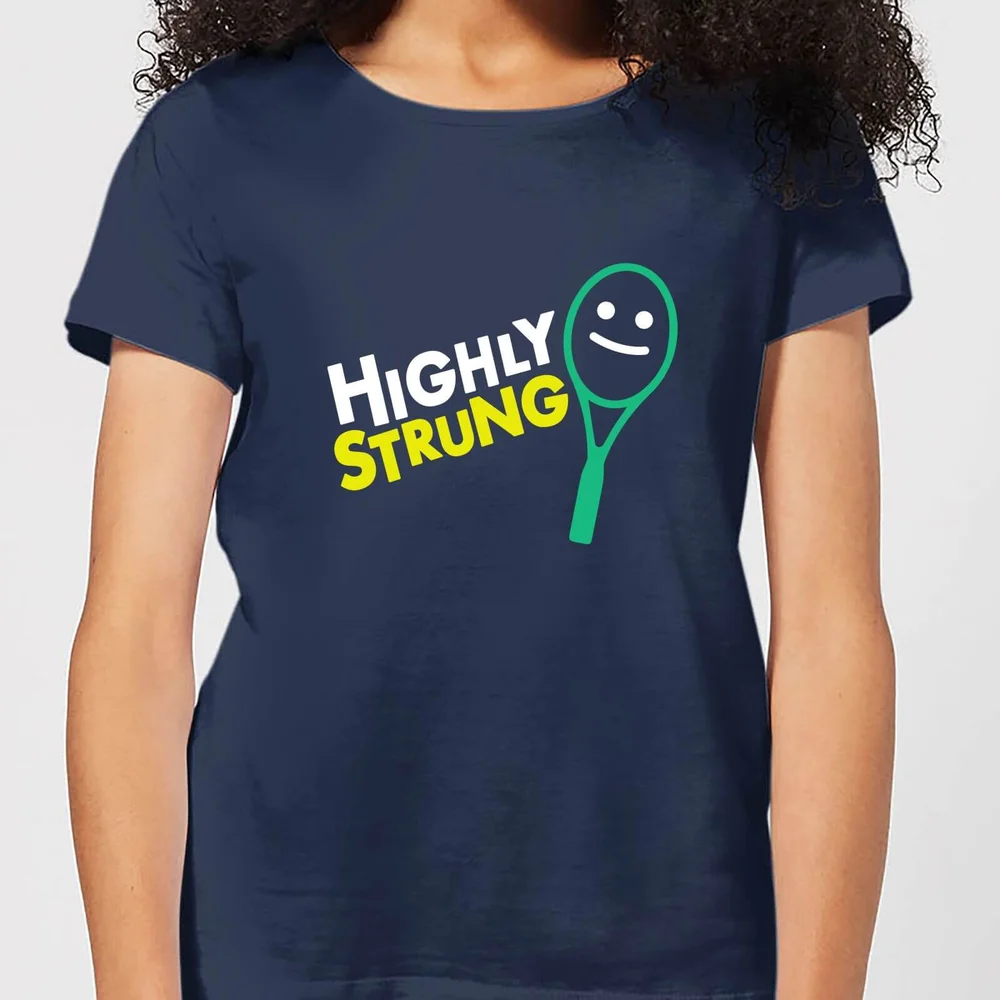 Highly Strung Dames t-shirt - Navy - S - Navy blauw Afbeelding 1