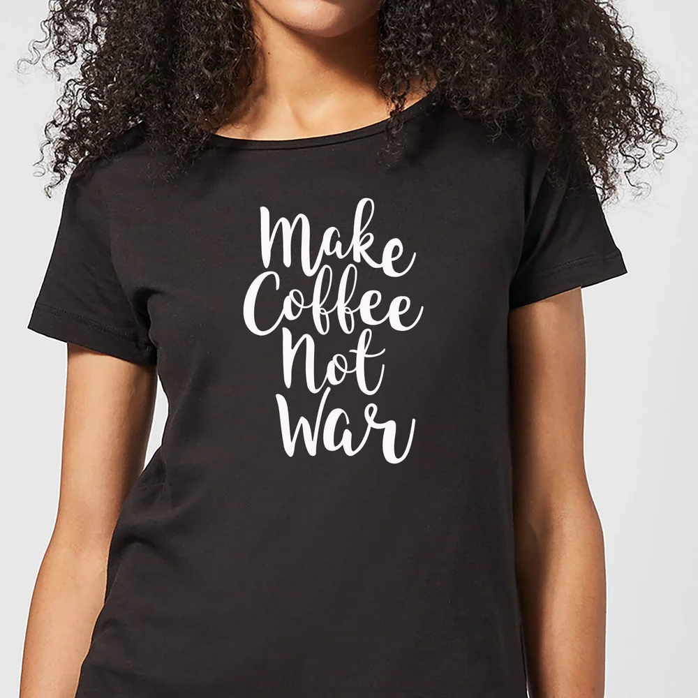 Make Coffee Not War Women's T-Shirt - Black - 3XL Afbeelding 1