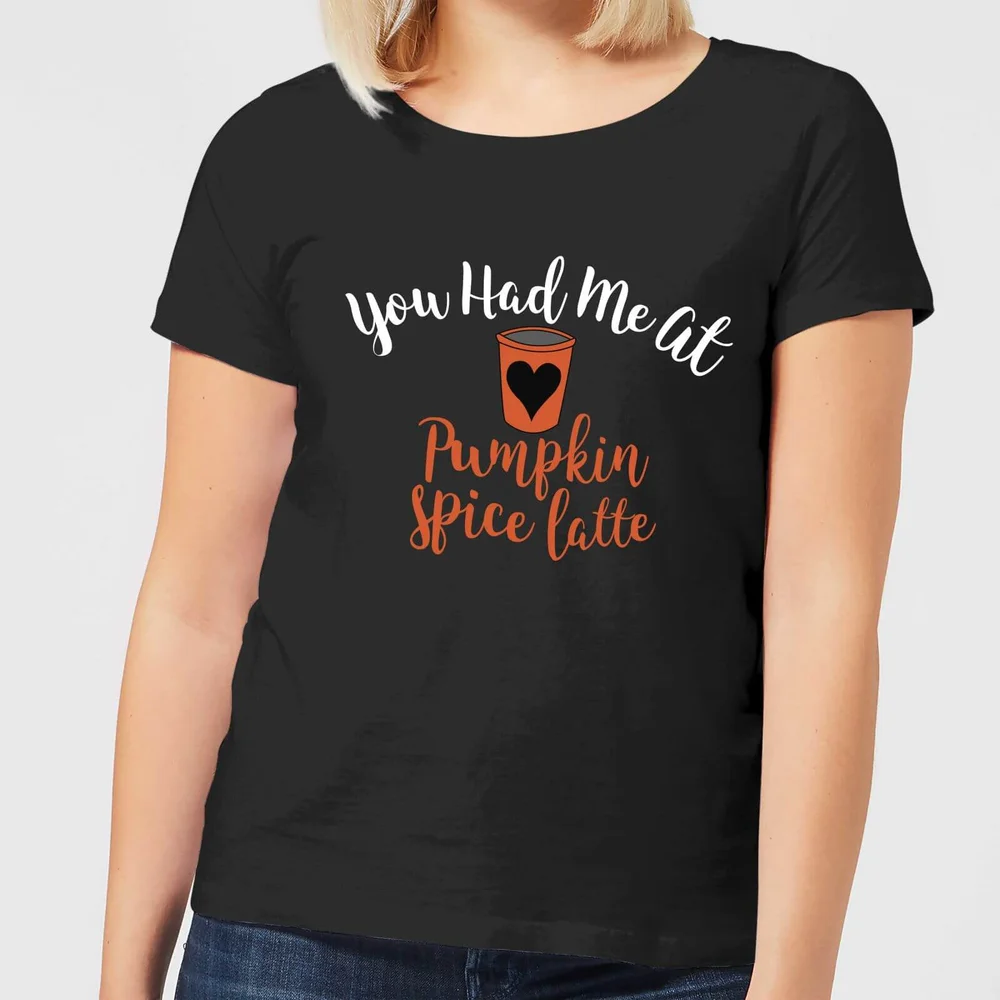 You Had me at Pumpkin Spice Latte Women's T-Shirt - Black - 3XL Afbeelding 1
