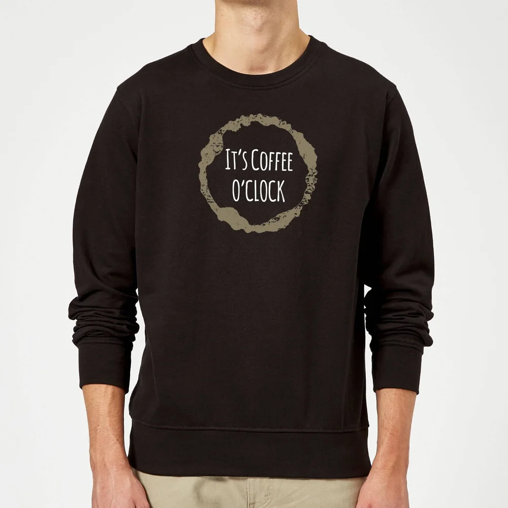 It's Coffee O'Clock Sweatshirt - Black - S - Zwart Afbeelding 1