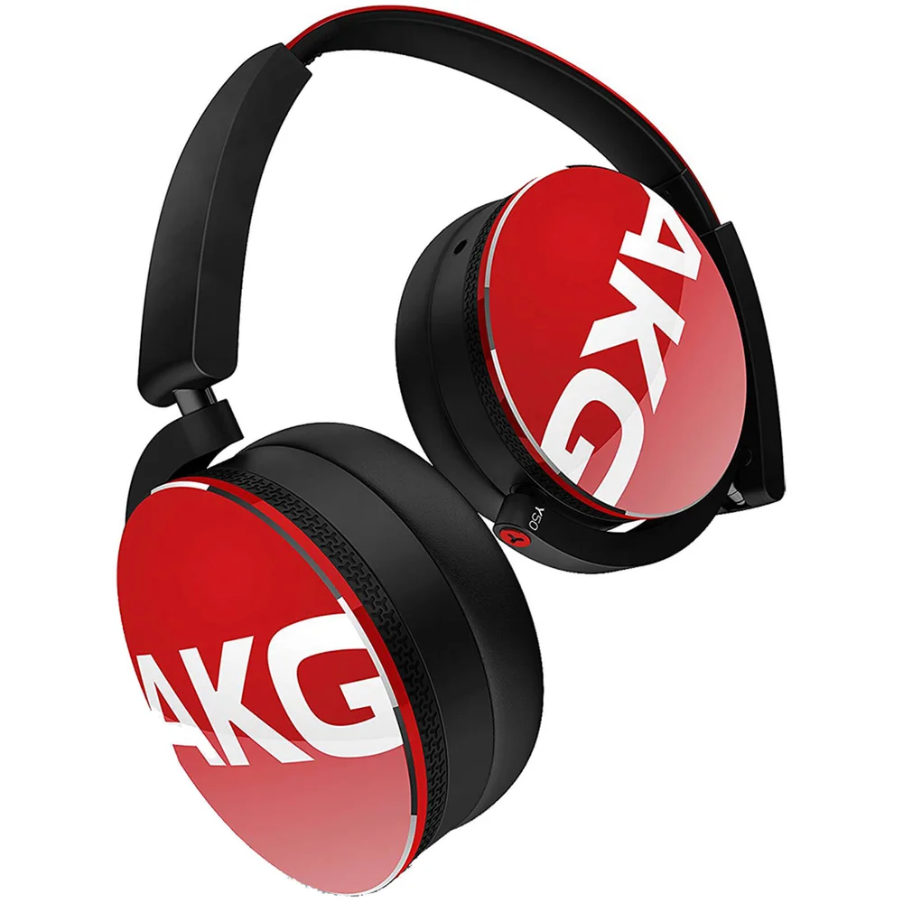 AKG Y50 Portable Foldable On Ear Headphones - Red Afbeelding 1