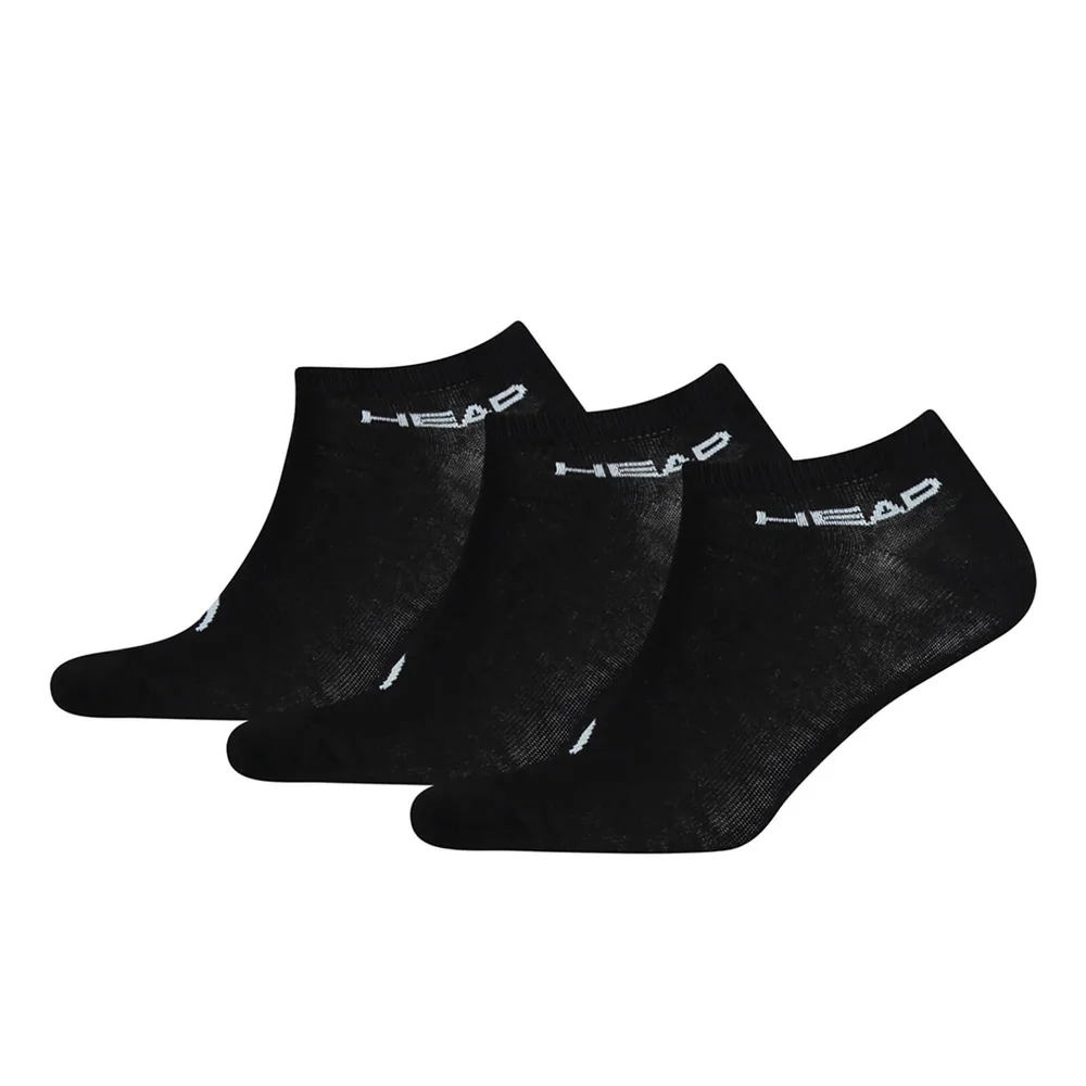 Head Men's 3 Pack Sneaker Socks - Black - UK 9-11 Afbeelding 1