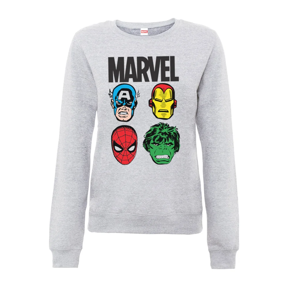 Marvel Comics Hoofdkarakters Dames Trui - Grijs - S - Grijs Afbeelding 1