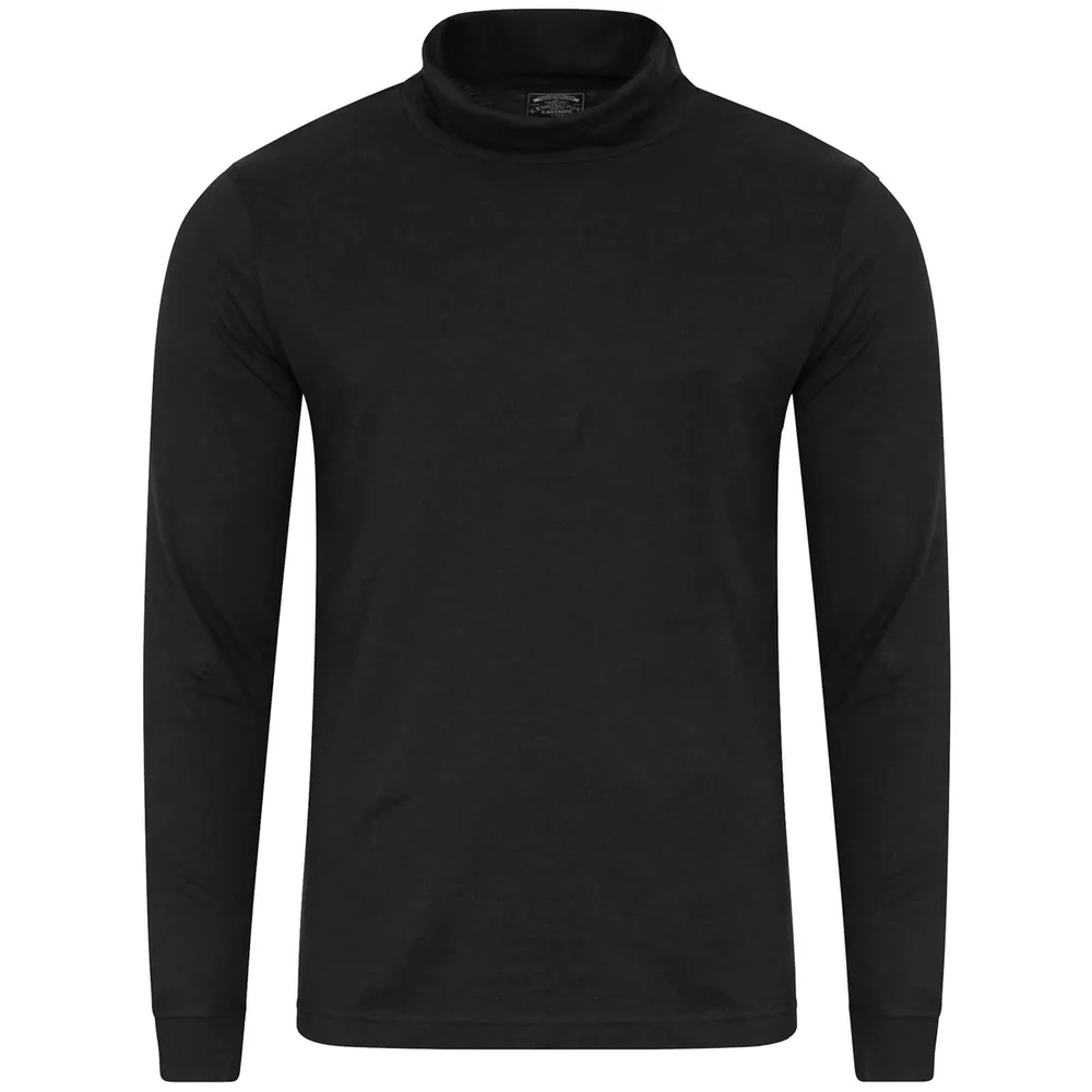 Kensington Eastside Men's Denbigh Roll Neck Long Sleeve Top - Black - M - Zwart Afbeelding 1