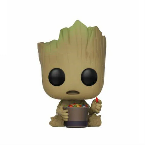 Guardians of the Galaxy 2 Groot with Candy Bowl EXC Pop! Vinyl Bobble Head Figure Afbeelding 1