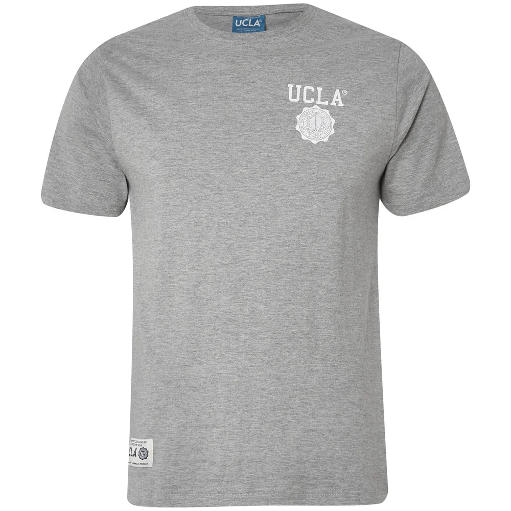 UCLA Men's Yuma Chest Logo T-Shirt - Light Grey Marl - S - Grijs Afbeelding 1